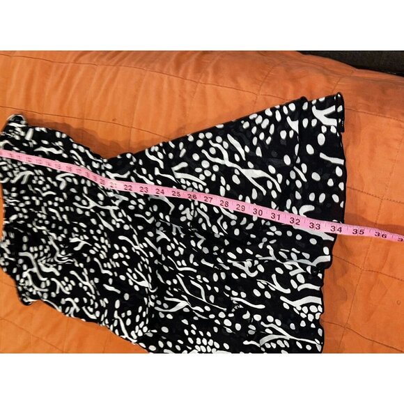 Diane Von Furstenberg by Target Black & White Spaghetti Strap Women's Mini Dress - Picture 8 of 9